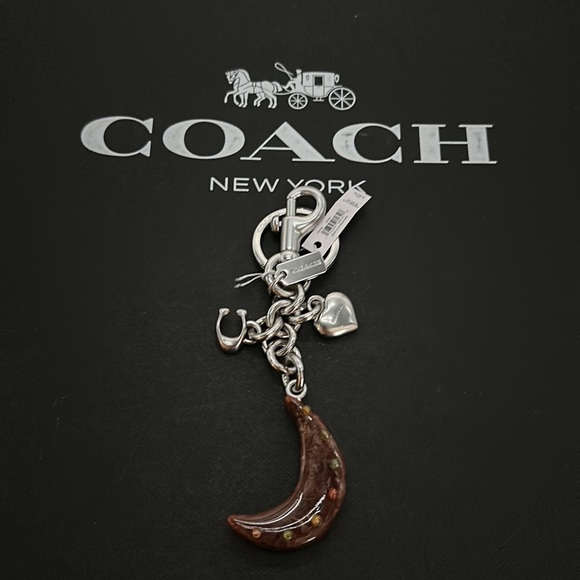 NWT Coach Moon Cluster Bag Charm Crescent Keychain FOB - Picture 6 of 6